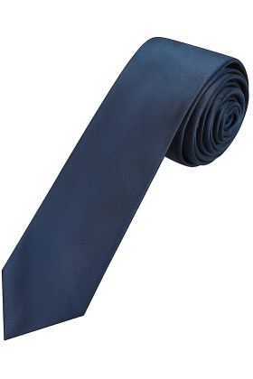 Plain Navy satin classic mens tie 