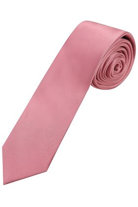 Plain Dark Dusky pink satin classic mens tie 
